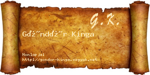 Göndör Kinga névjegykártya