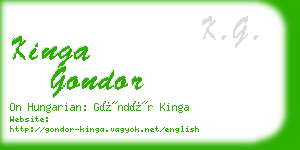kinga gondor business card